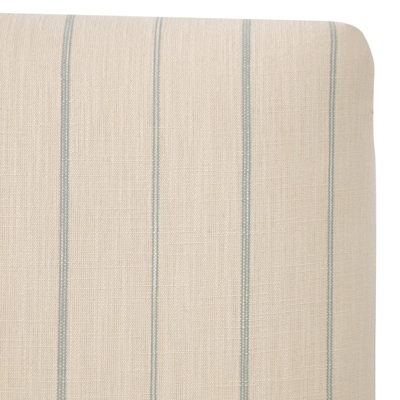 Chaise parsons en coton Sylva, Bois foncé naturel, Ciel Fritz