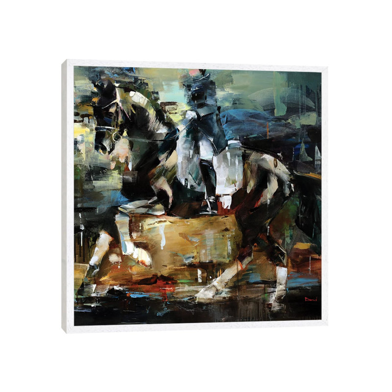 Royal Spirit by Ohab TBJ - Painting on Canvas, White Framed, 45.72 cm H x 45.72 cm W