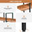 5 Tier Bookcase Home Office Open Bookshelf, Vintage Industrial Style Shelf With Metal Frame, MDF Board-541179255
