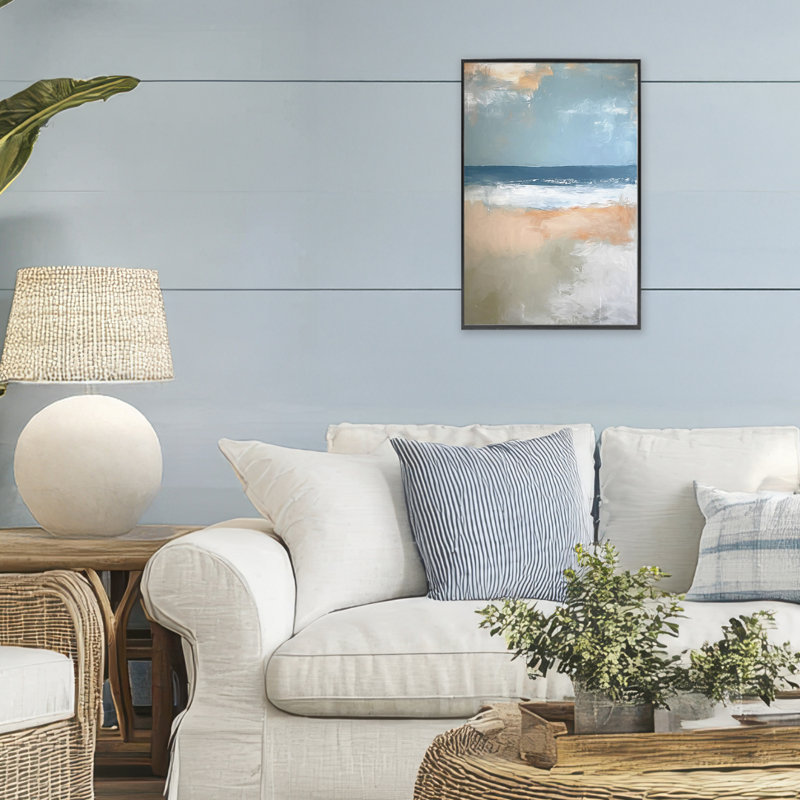 Belle journée à la plage, estampe numérique abstraite, design par Ramona Murdock, H 18 po x l 12 po
