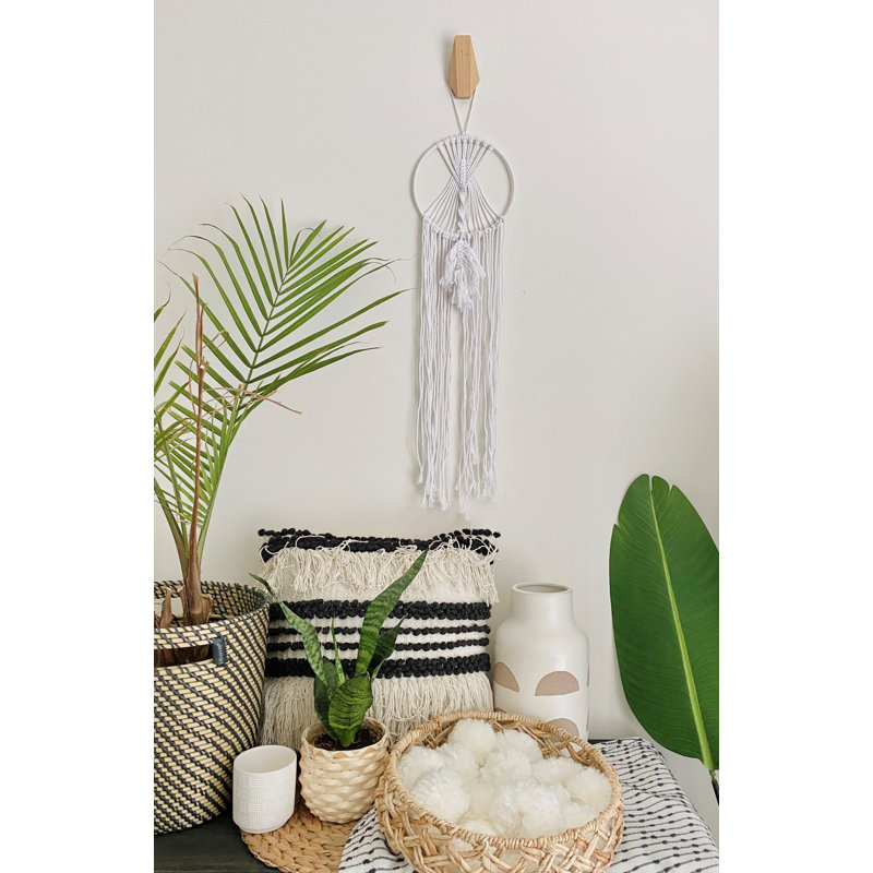 Handmade Boho Wall Decor on Fabric