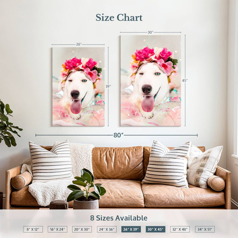 Brampt Cute Husky, 39" H x 26" W