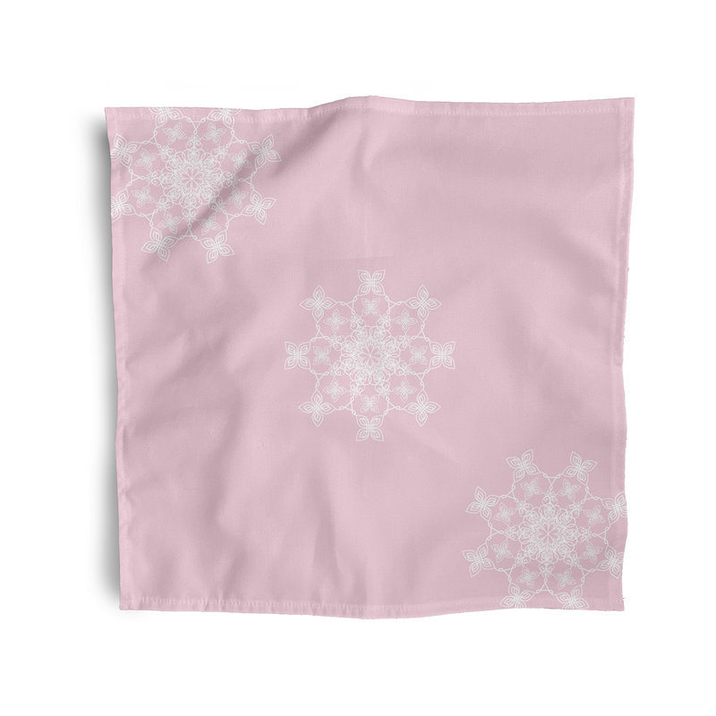 Ciarrah Polyester Geometric Square Napkin, Pink