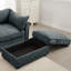 Canapé en U à 4 places avec repose-pieds avec repose-pieds, canapé à 4 places avec 2 repose-pieds mobiles, canapé modulaire surdimensionné avec 6 sièges et tiroir de rangement sous chaque siège, Chenille Gary-776043063