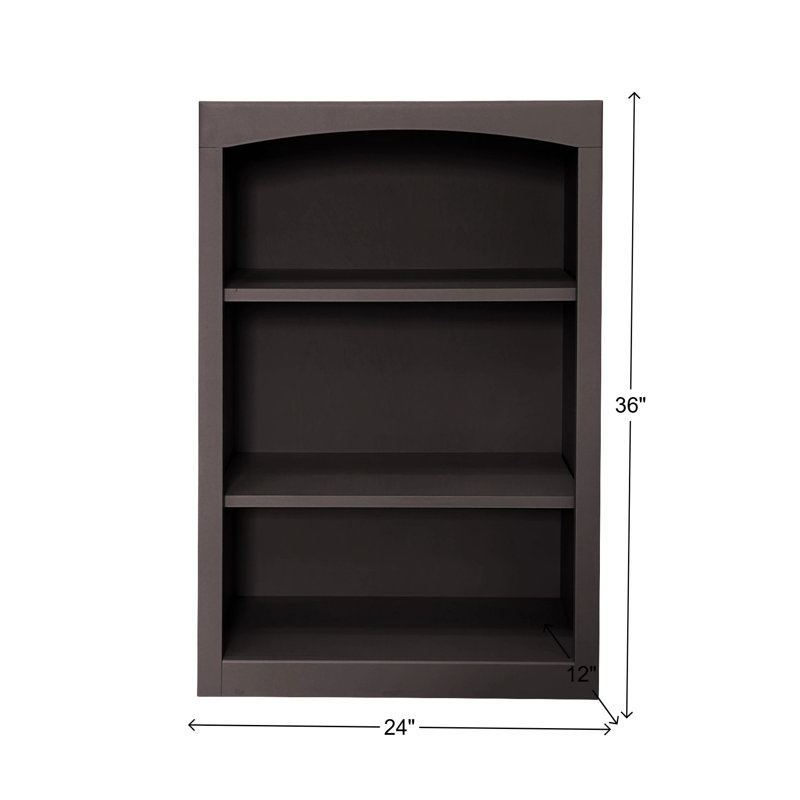 Bibliothèque classique Ossy, (3 tablettes) H 36 po x l 24 po x P 12 po, Noir uni
