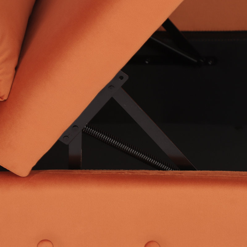 Méridienne Casy, 100 % polyester orange