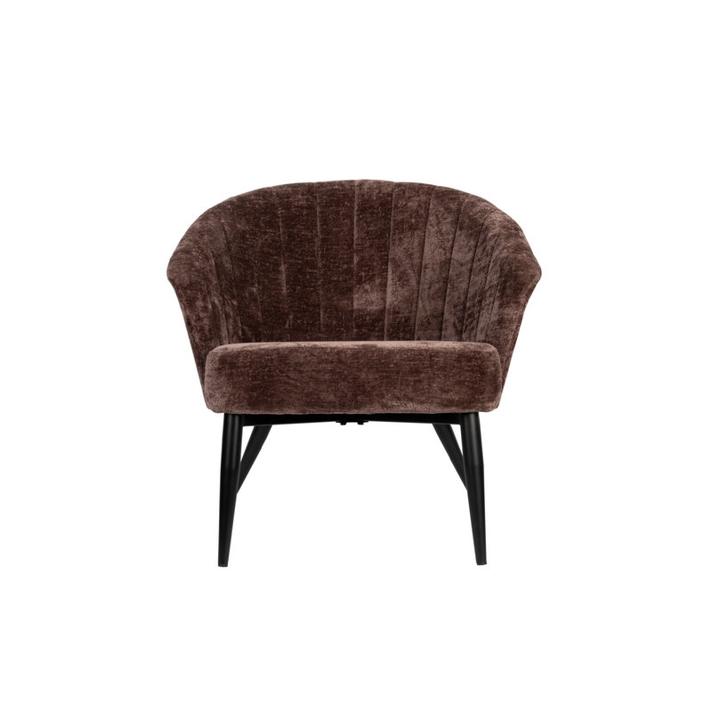 Georgia Barrel Chair, 17"H x 22"W x 20"D, Brown