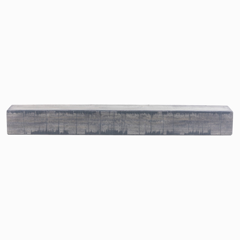 Tablette de manteau de foyer rustique, 60", Gris cendré, 6.25"