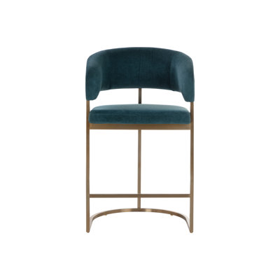 Upholstered Stool with Metal Frame