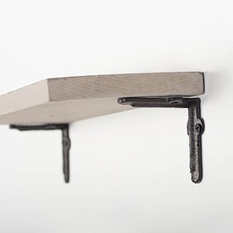 Set Of 2 Rustic Look Shelf Bracket