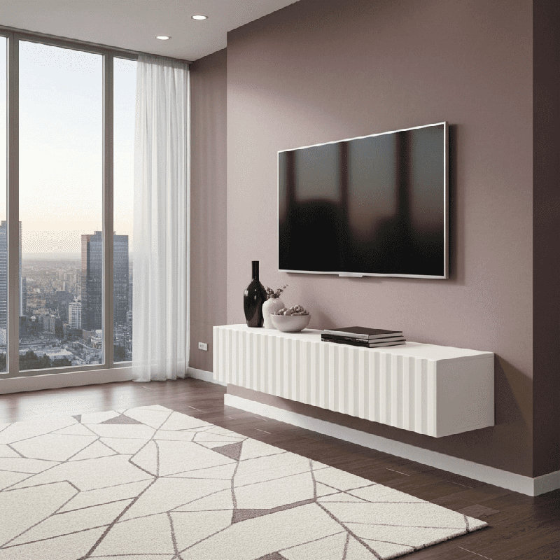 Unfinished TV Stand for TVs up to 70", White