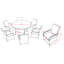 Fairweather 6 - Person Patio Dining Set with Round Table , Cushions Included-1241466724