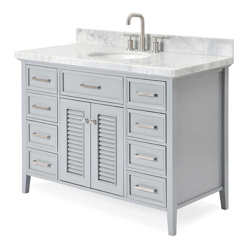 Ensemble de meuble-lavabo simple 49 po Blazier, Gris