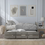 Clayhatchee 3 Drawers Bed with Trundle by Harriet Bee