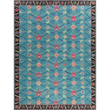 Persia Wool Oriental Area Rug in Blue/Red/Yellow/Green
