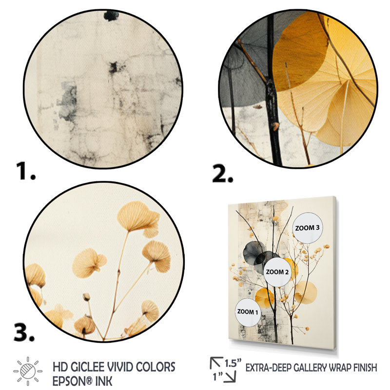 «Taurius Asian Art Seashell Sumi» - reproduction d'art, Impression noire sur toile encadrée, H 20 po x l 12 po x P 1 po