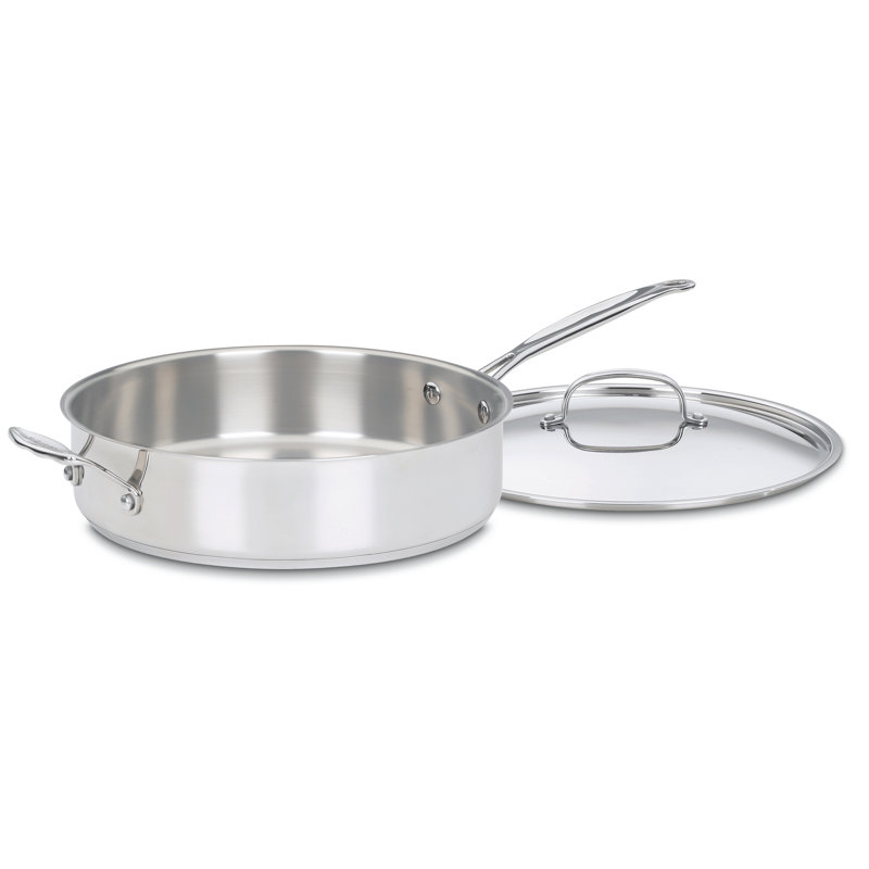 Stainless Steel 5.5 Quart Sauté Pan with Lid and Helper Handle