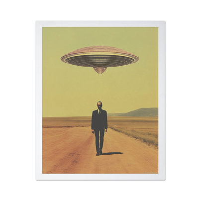 UFO and Man In Desert