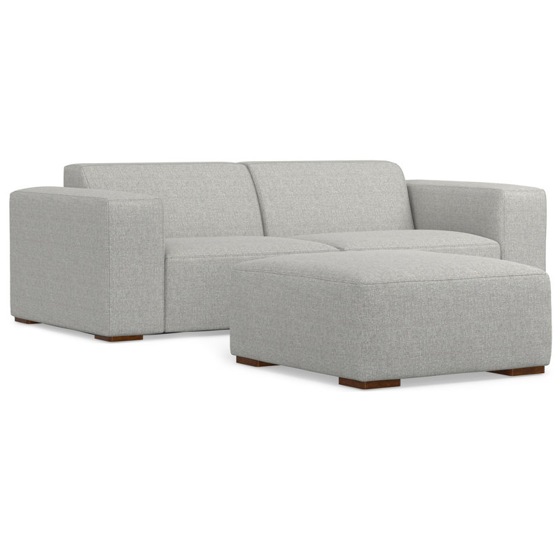Rex 88" Upholstered Modular Sofa and Ottoman