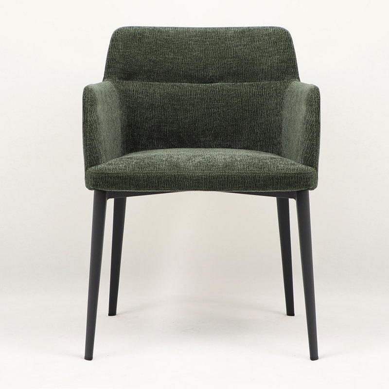 Jahnke Earle Upholstered Dining Arm Chair, Forest Green
