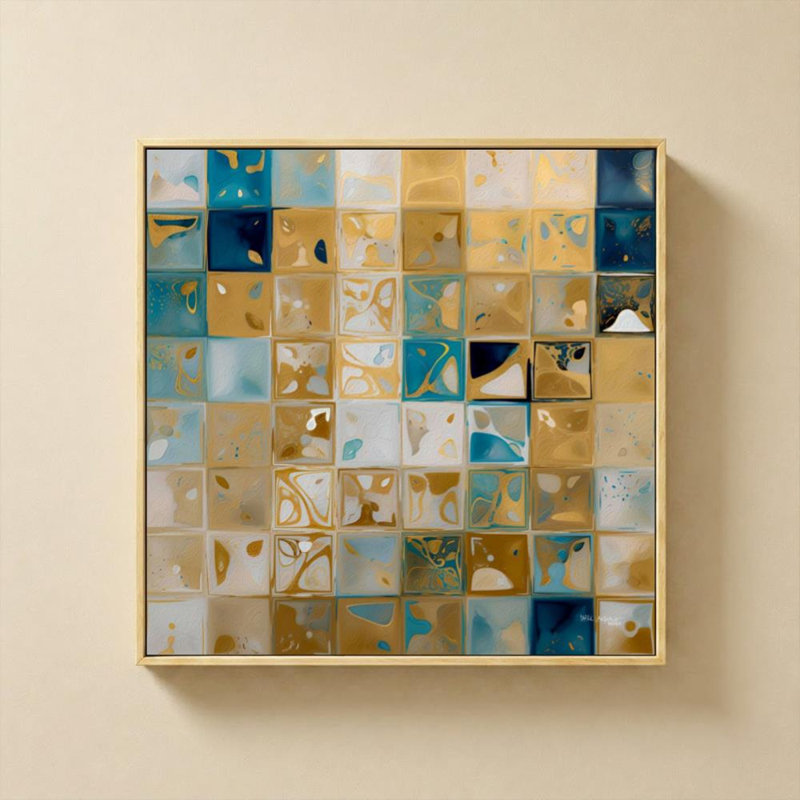 «Isaiah 64: 8 The Potter's Mosaic» par Mark Lawrence - impression sur toile, H 36 po x l 36 po, Cadre plat flottant, Birch