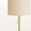 Lampe sur pied à abat-jour ivoire Lily avec base en métal laiton, H 63,78 po x l 10,79 po x P 10,89 po