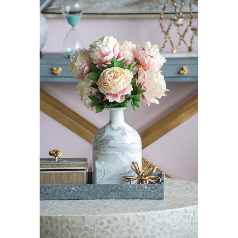 Vase - tourbillon noir et blanc