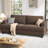 84.2" Upholstered Loveseat Sofa, Linen Fabric 2 Seater Couch For Apartment Living Room(set Of 2)-123295405