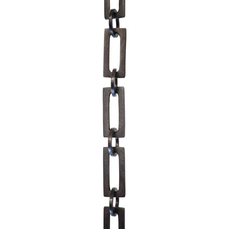 Rectangular Welded Decorative Chain or Chain Break, Oil Bronzed Black