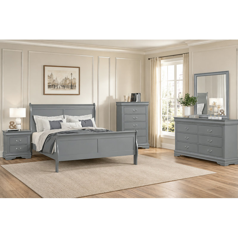 5 Piece Gillett, Gray, Queen