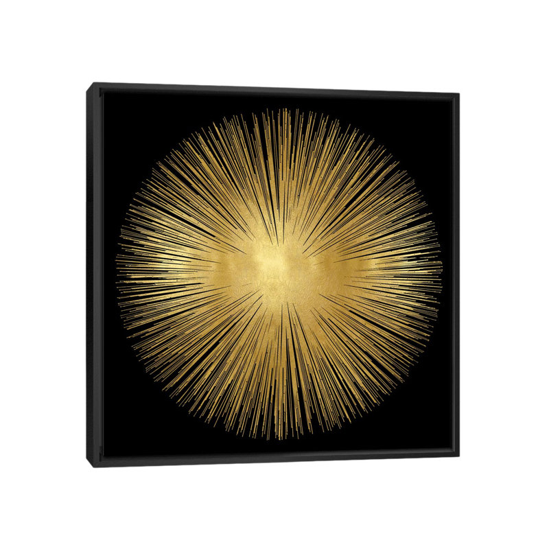 Modern & Contemporary, 18" H x 18" W x 1.5" D, Black Framed Canvas, No Mat