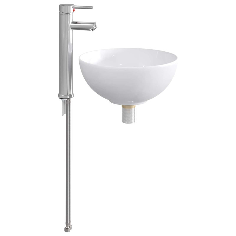 Belfry Bathroom 320mm W Metal Sink, Chrome
