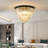   6-Light 20" Crystal Chandelier Black Flush Mount Ceiling Light-889230163