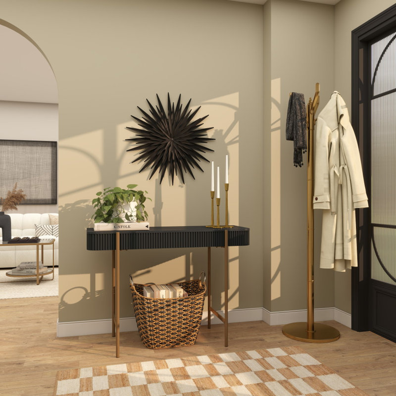 Grande décoration murale 3D en métal noir Sunburst 28 po x 3 po x 28 po, H 27,5 po x l 27,5 po