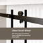 Porte de douche coulissante simple l 60 po x H 72 po, verre trempé, poignée en acier inoxydable, roulettes en alliage de zinc, flair, rail noir mat 1/4 po d'épaisseur, look tendance,