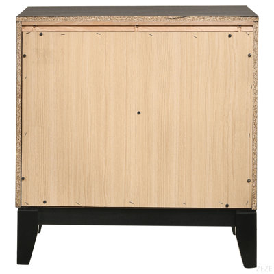 Table de chevet 2 tiroirs Grey Oak