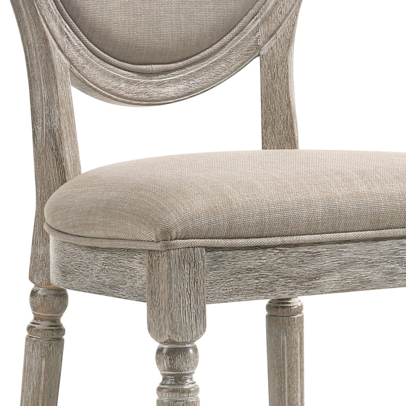 Chaises d'appoint rembourrées brun clair (paire) - Chêne récupéré, dossier très grand pour un espace de vie confortable et chic, finition chêne