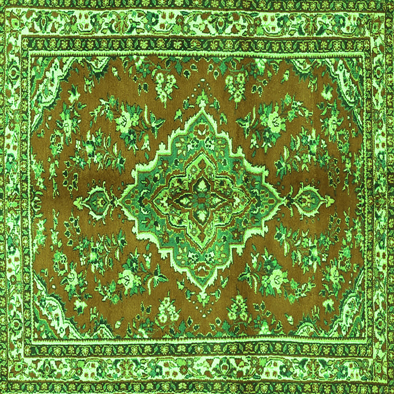 Washable Oriental Indoor Rug, Square 5'