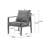 [Set of 2] Gray Aluminum Lounge Chair with Sleek Rope Accents and Comfortable Cushions, Perfect for Modern Outdoor and Indoor Spaces-1042665353
