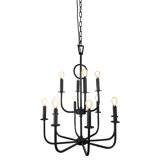 Kim 12 - Light Candle Style Tiered Chandelier
