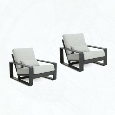 2-Pack Aluminum Lounge Chairs with Ergonomic Design, Lightweight, Eco-Friendly, for Indoor/Outdoor