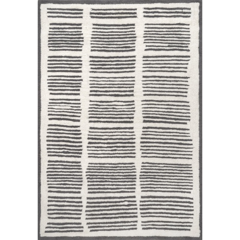 Wool Washable Striped Indoor Rug, Rectangle 3' x 5'