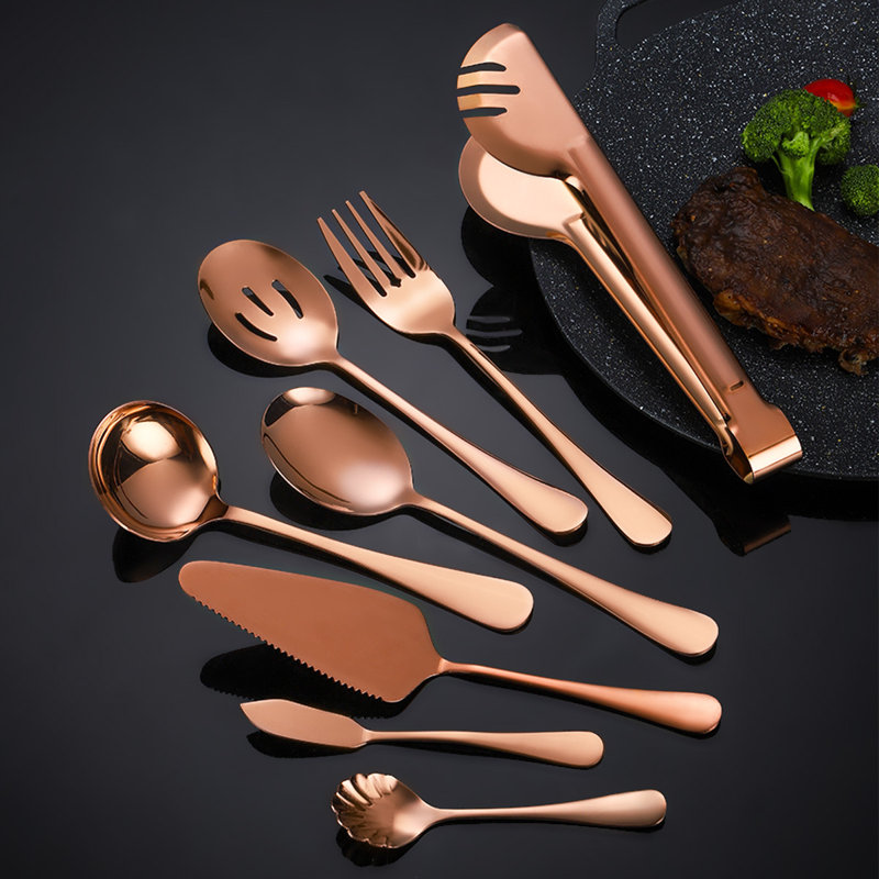 Orlander Stainless Steel Serving Set, Copper