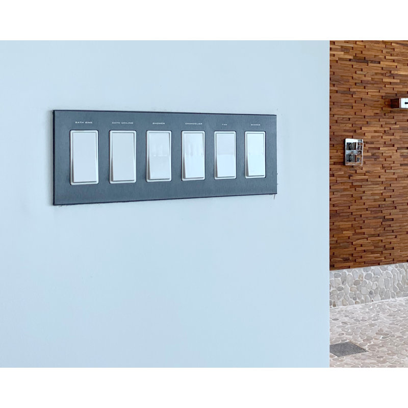 Plaque murale à bascule 5 bandes avec étiquette magnétique personnalisée, Oui, Blanc