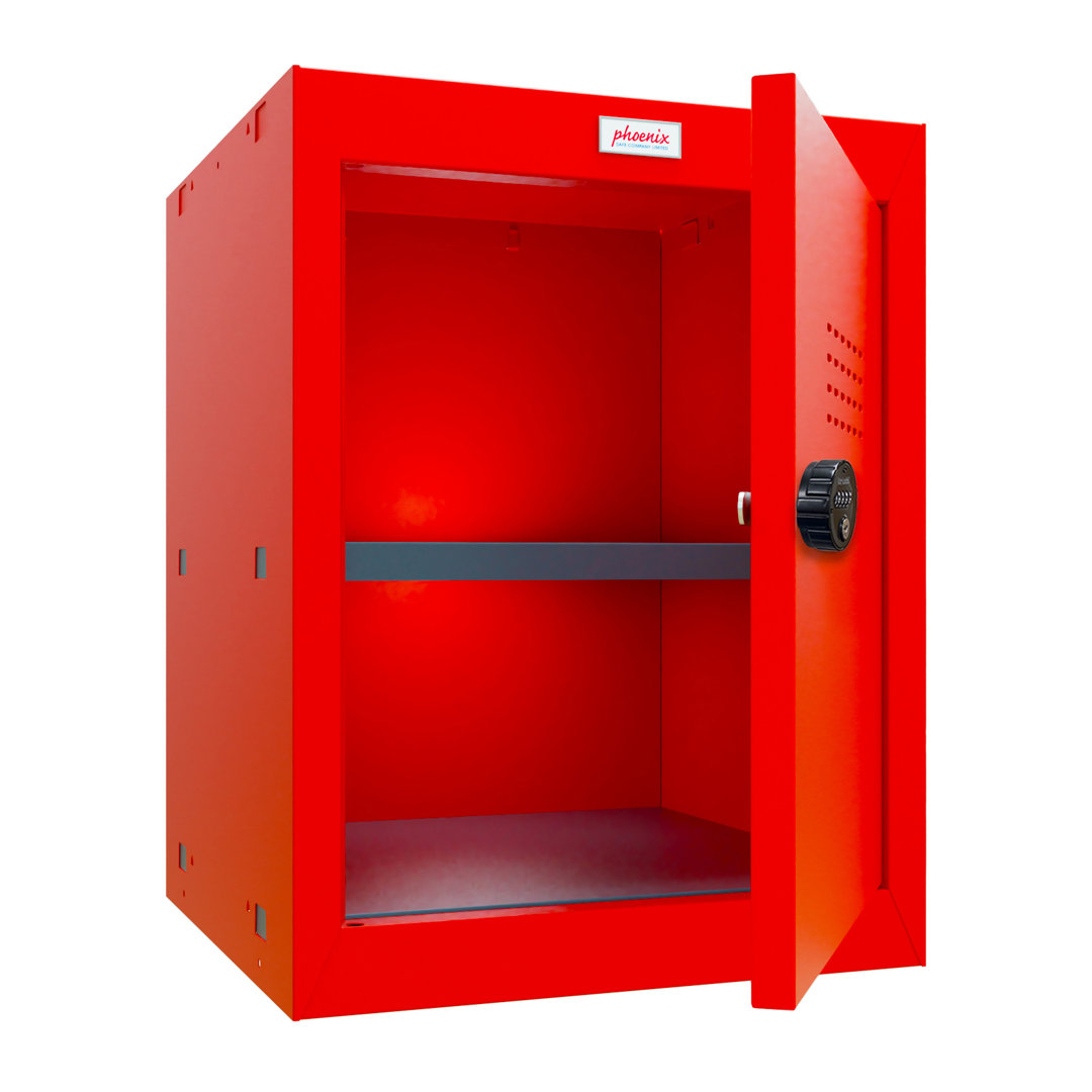 Phoenix Safe Phoenix Safe CL Series CL0544RRC Size 2 Cube Locker in Red with Combination Lock