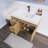 35.44'' Single Bathroom Vanity with Acrylic Top-40718884