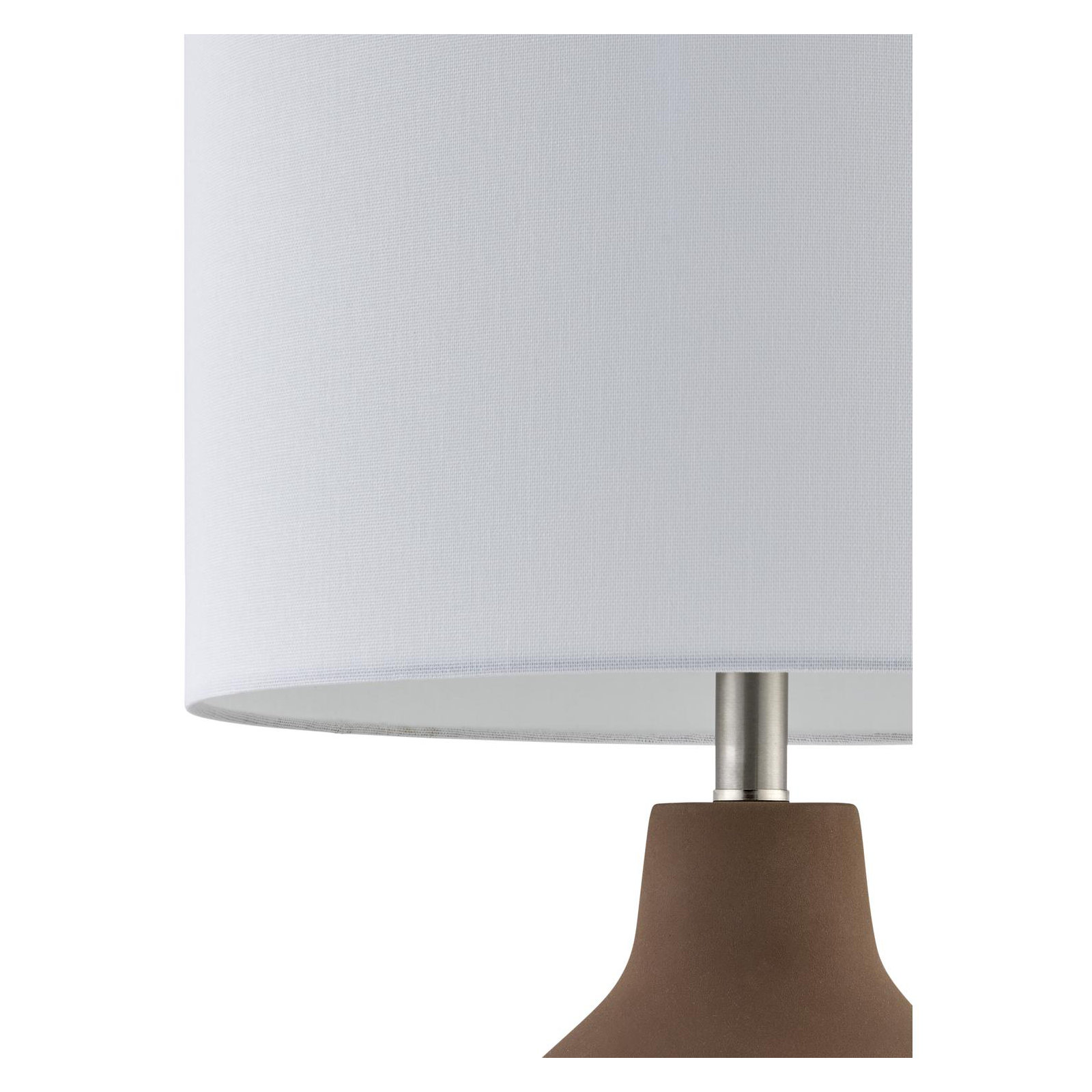 Lockwood Concrete Table Lamp with Linen Shade , Brown, White