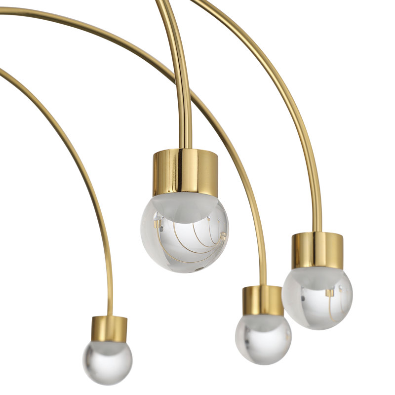 Lustre 8 lumières DEL Vario, Diffuseurs globes