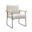 Chaise d'appoint avec coussin amovible blanc