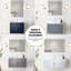 36 po Miroir à DEL avec meuble-lavabo blanc brillant et comptoir en quartz-756685922